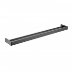 Cavallo Gun Metal Grey Square Double Towel Rail 800mm